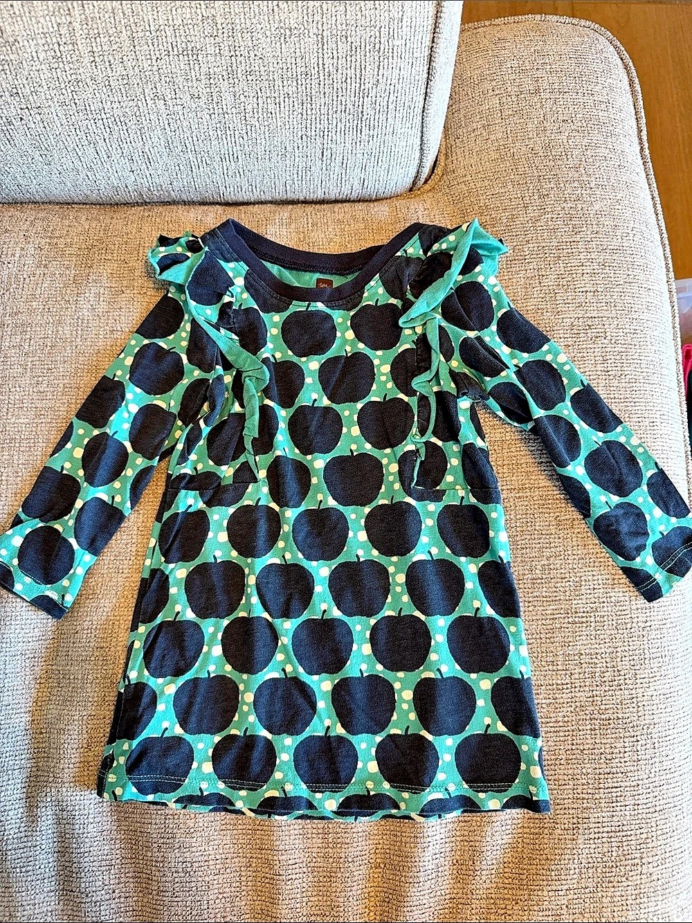 Tea Collection Girls' Polka Dot Long Sleeve Dress Size 2